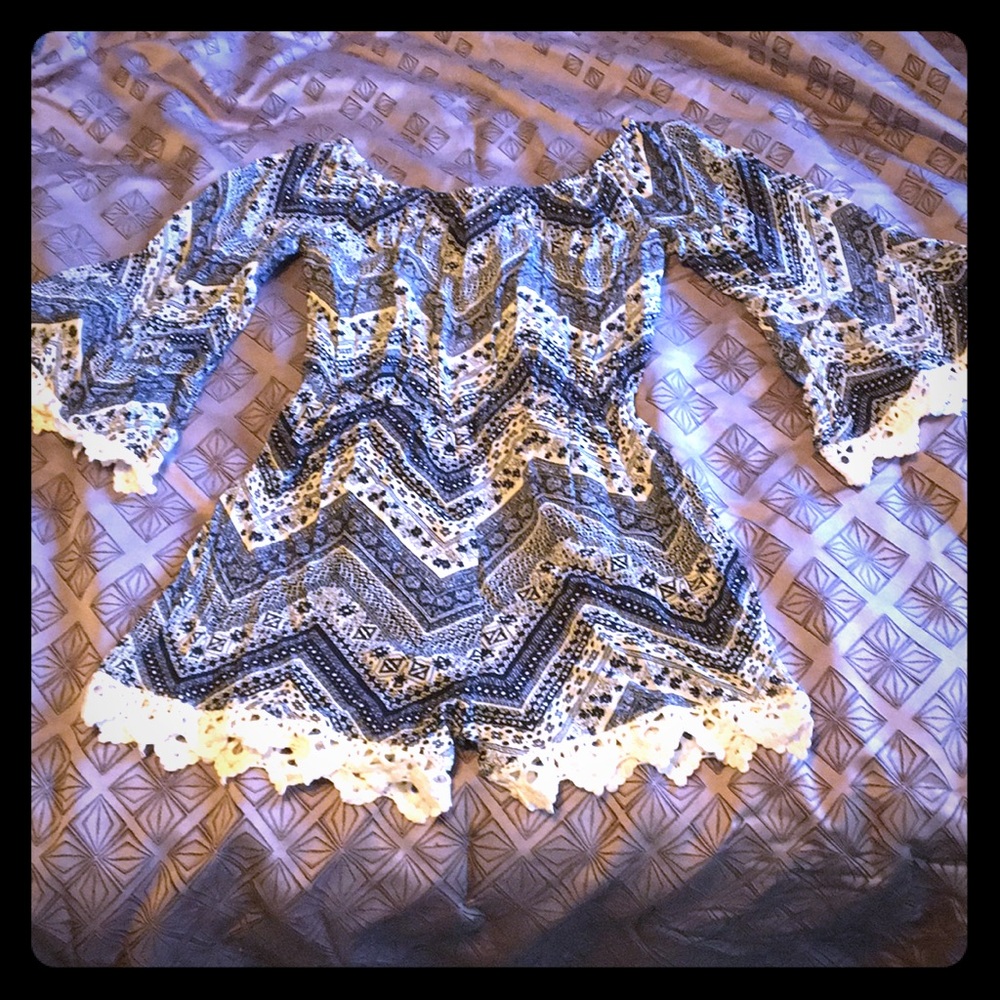 Bell 3/4 sleeved romper